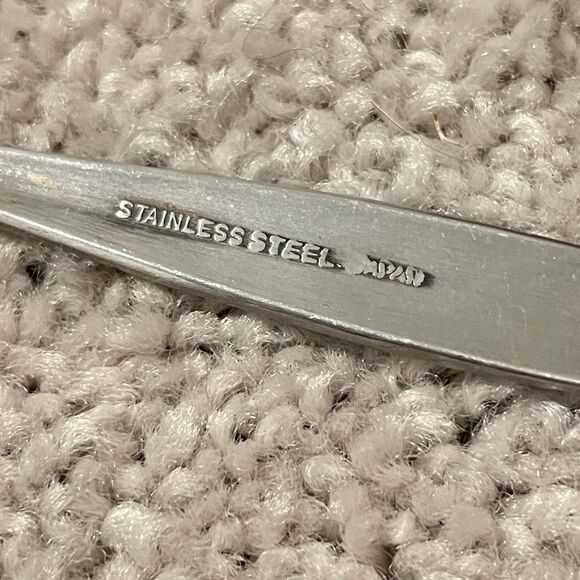 Interpur INR3 Sugar Spoon 6" Rose Scroll Edge Stainless Steel Japan - Picture 4 of 5